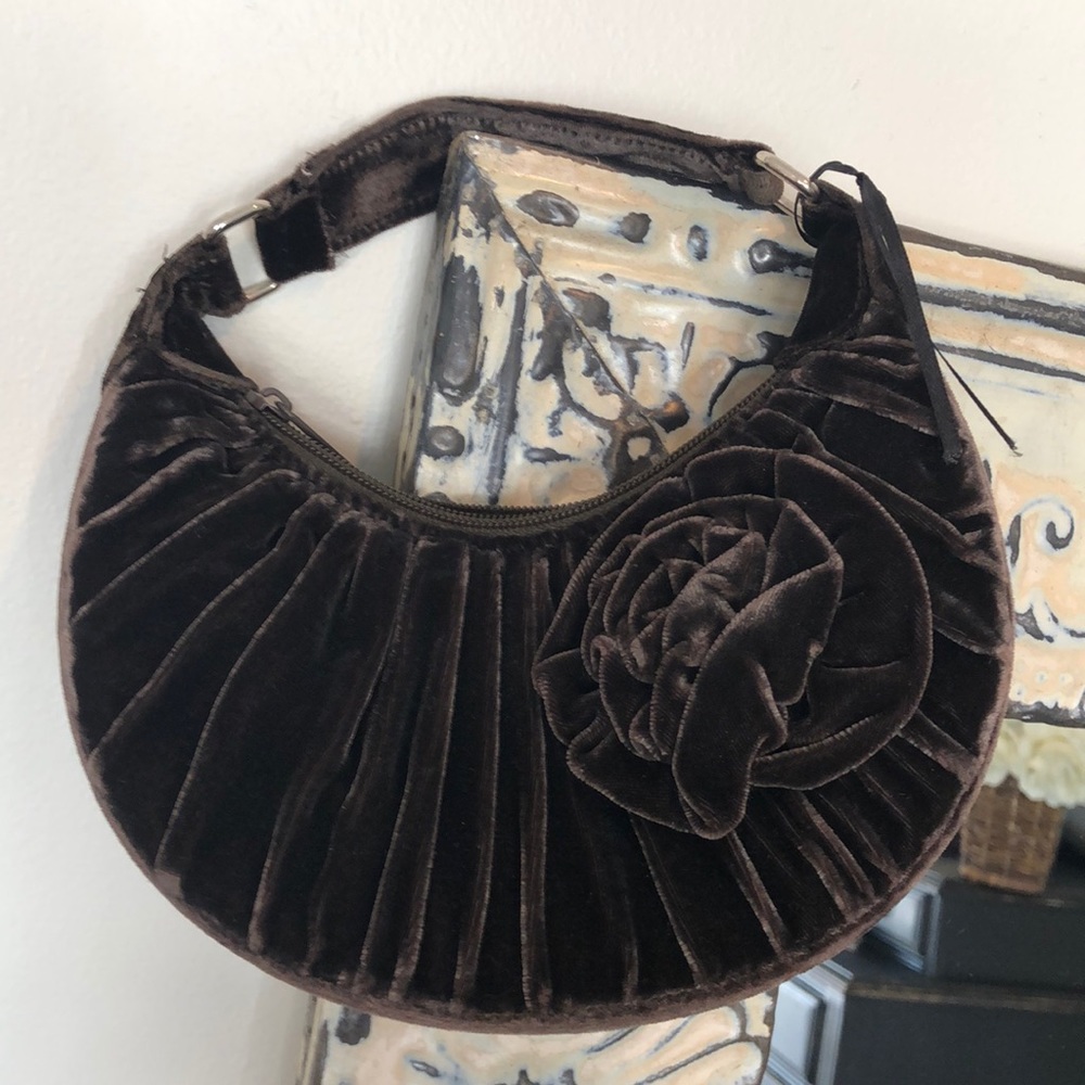 Brown Velvet small purse